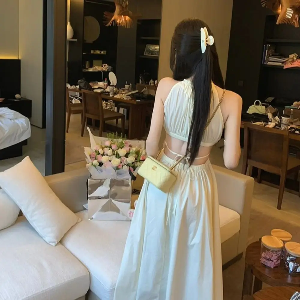 Polyester Off-the-shoulder Beach Dress for Women