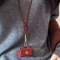 Nouveau petit sac en cuir pour femmes, pendentif Long collier Style coréen, accessoires de mode, Vintage polyvalent, longue chaîne à lanière 3