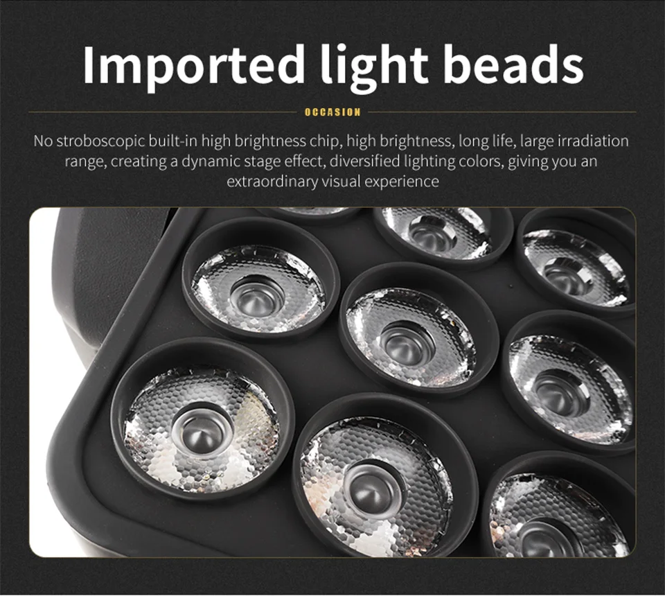 LED 25pcs Matrix Moving Head Light Stage Fixed Pattern Strobe Light 4in1 Concert