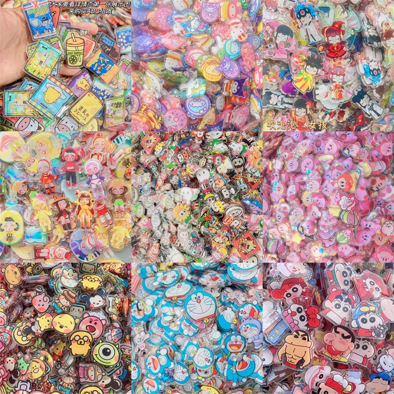 

Прозрачный лист Sanrio, 4 см, 100/300 г, акриловый, с рисунком котенка, Ститч, двойная вышивка, ручная работа, «сделай сам», оболочка, материал для брелока