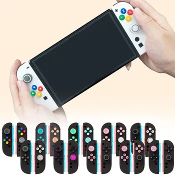 Colorful Silicone Button Cap For Switch 2 Button Grips Caps Joystick Cap+button Sticker Set Game Console Accessories 1
