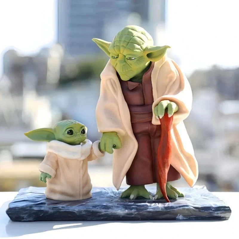 Star Wars Yoda Baby Mandalorian Master Yoda Action Figure Model Doll Hand In Hand Collection Figurine Toys For Children