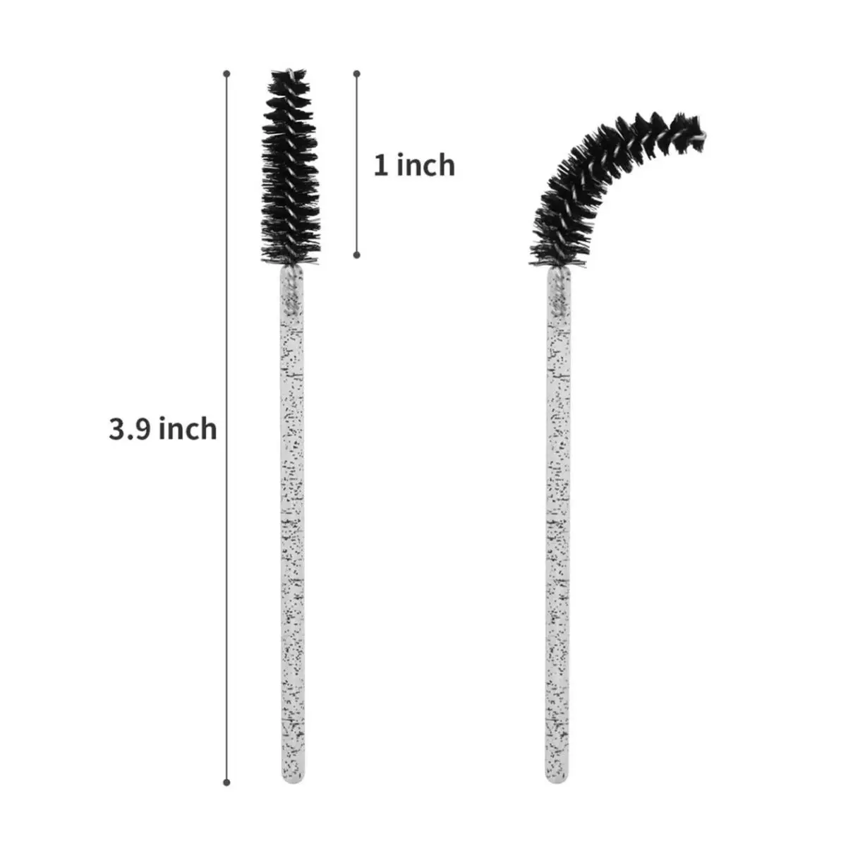 100 Pcs Disposable Eyelash Makeup Brush Crystal Handle Mascara Wands Applicator Stick Lashes Extension Supplies 5
