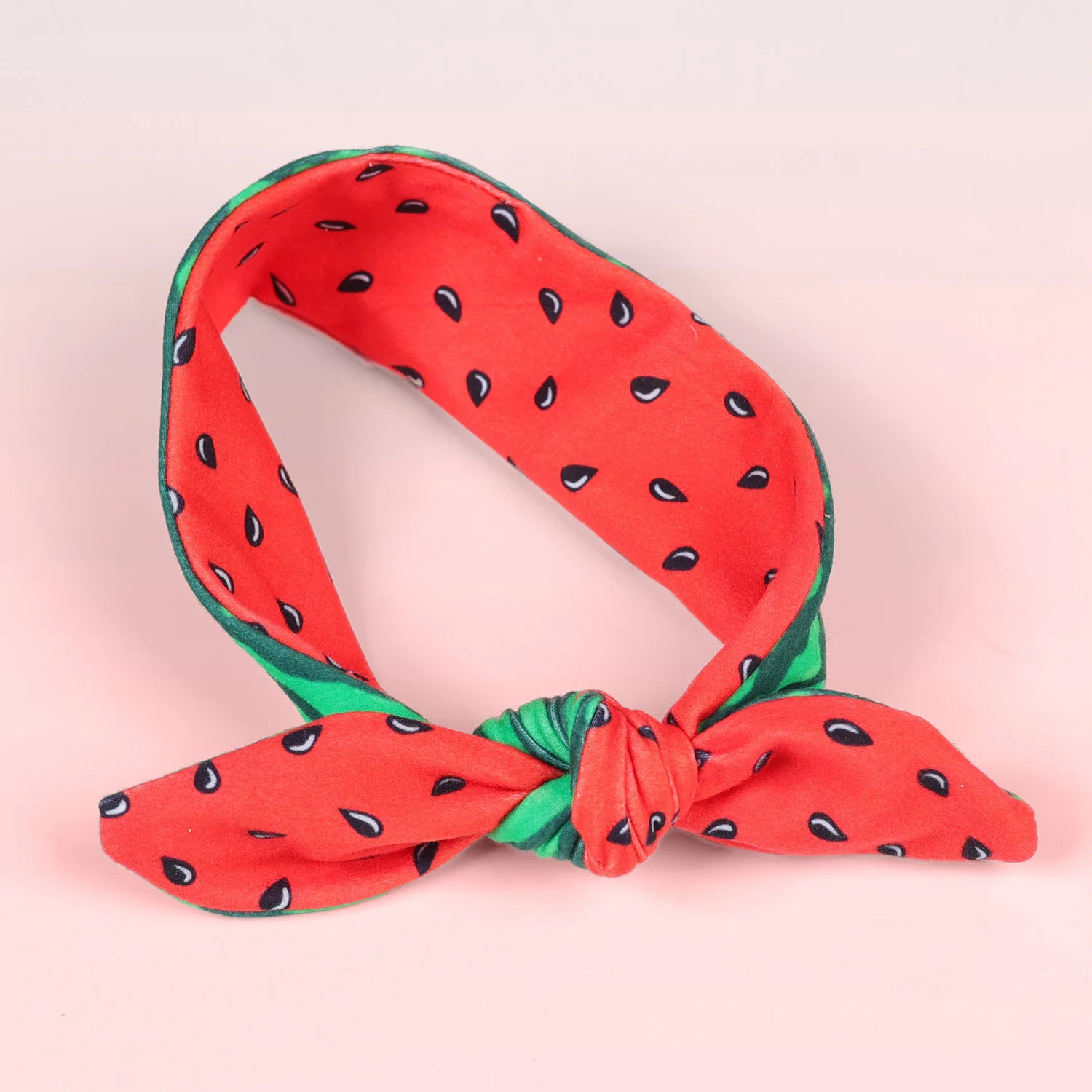 1 Pieces Lytwtw's Baby Girl Headband Infant Hair Accessories Watermelon Bows Newborn Headwear Tiara Headwrap Gift Head Band Hair Accessories Hair Headband Accessories