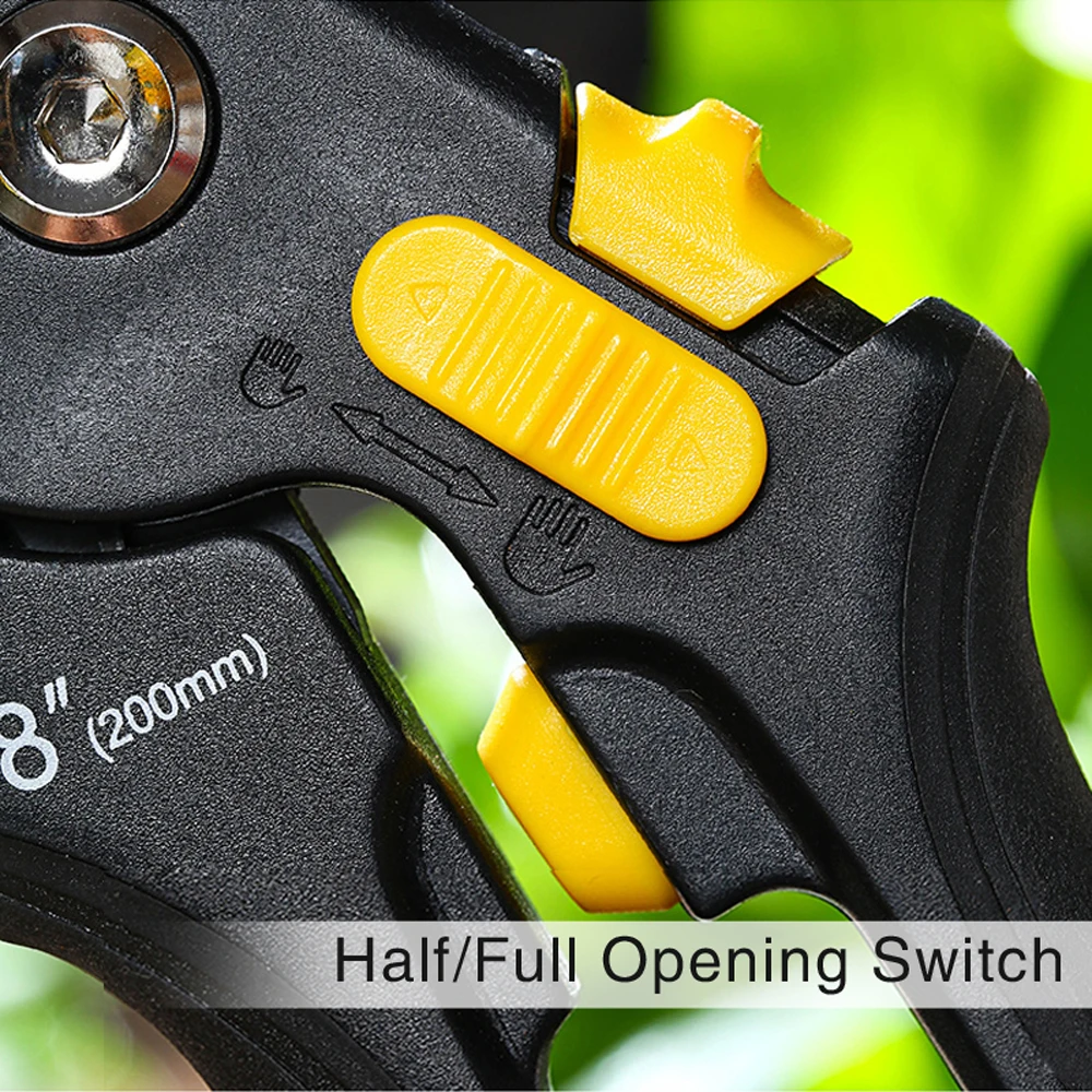 DELI Durable Pruning Shear Garden Tools Safety Labor saving High Carbon Steel scissors Gardening Plant Sharp Branch Pruners 4