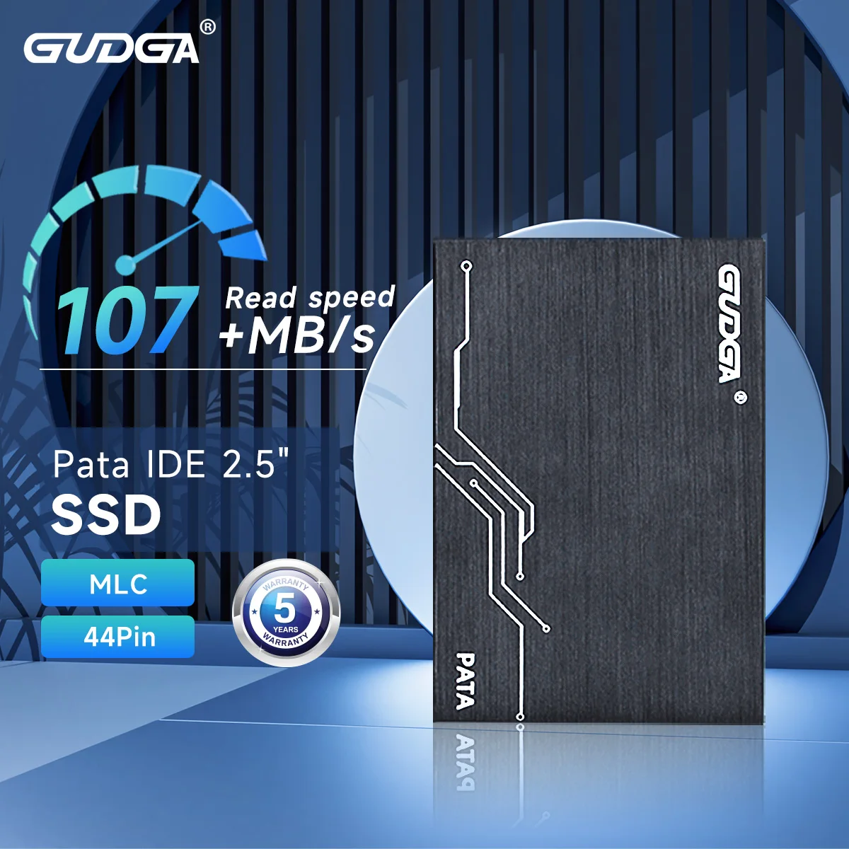 Gudga-pata Ide Unidade Interna de Estado Sólido 2.5 Ssd Mlc Flash 44pin 8g 16gb 32gb 64gb 128gb Interno Controle Indústria para Laptop Ecrã