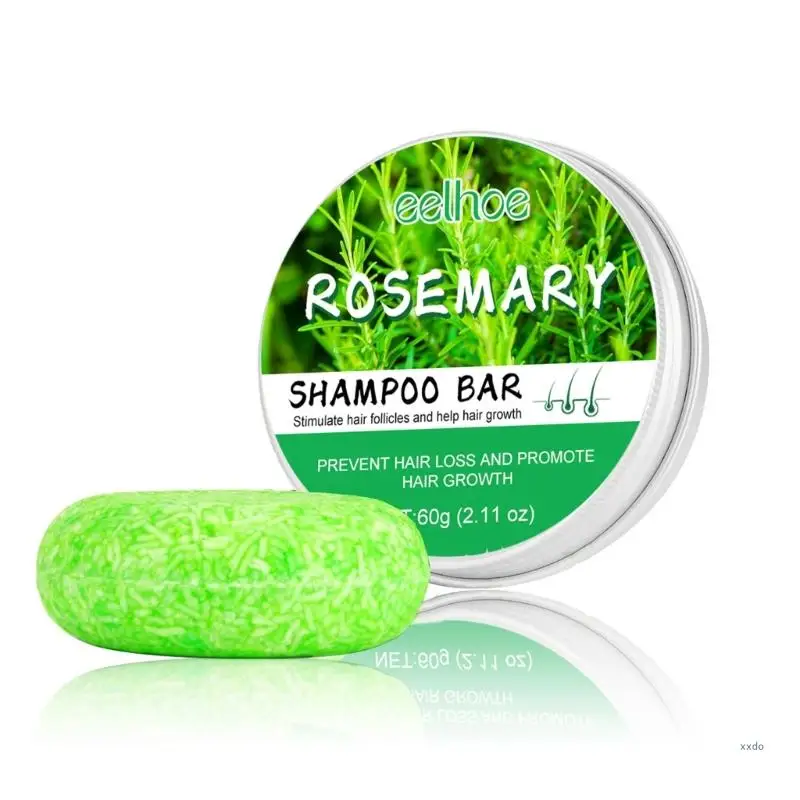 

EELHOE 60g Rosemary Shampoo Soap Anti Hair Loss Moisturizing Unscented Solid Shampoo Bar For Dry Damaged Hair Nourishes