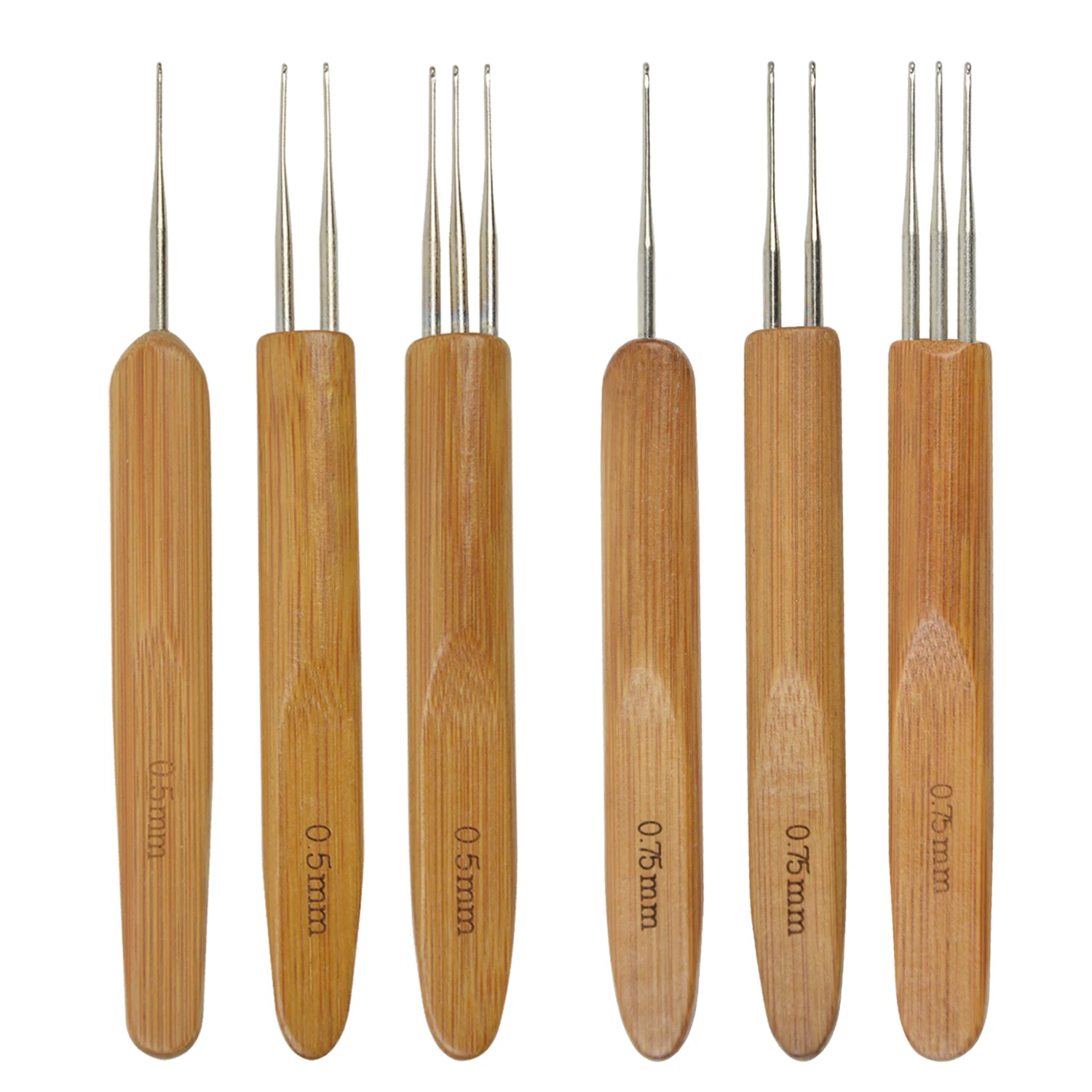 드레드락 크로셰 훅 헤어 위빙 니들 드레드락 액세서리 0.5mm/0.75mm 대나무..