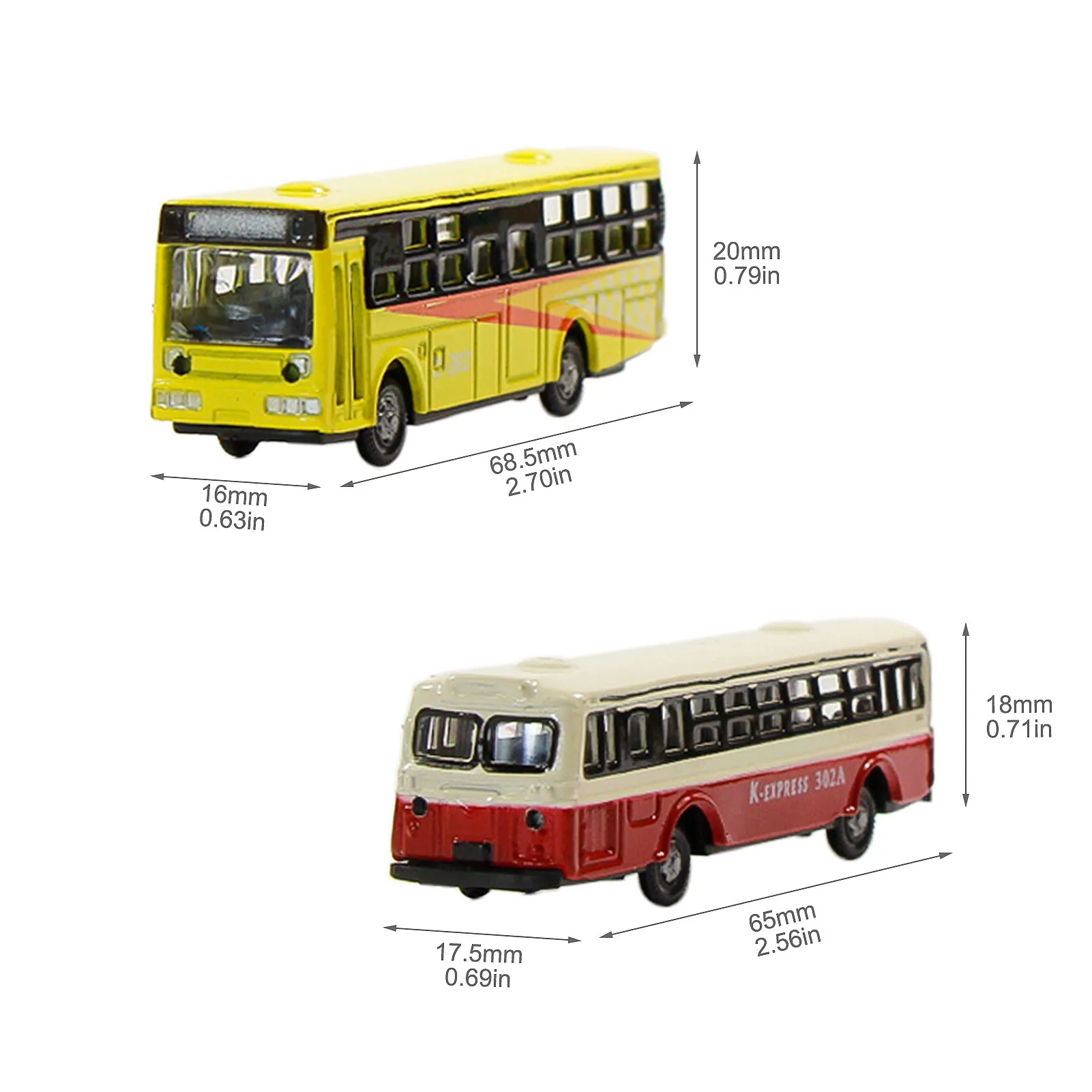 LED iluminado ônibus modelo, liga metal bus