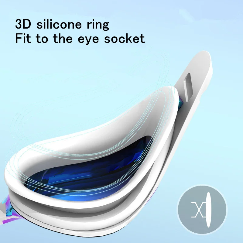 Professional Anti-Fog Swimming Goggles HD Leak Proof UV Protection Men Women Silicone Adjustable Eyewear
