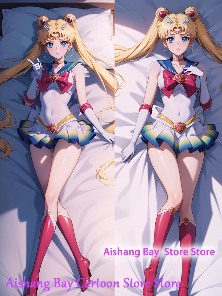 

Подушка Наволочка для подушки Dakimakura с двухсторонним принтом Sailormoon, украшение для тела в натуральную величину