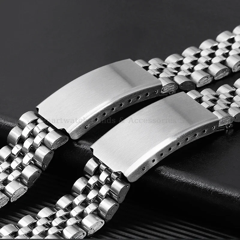 Stainless Steel Watch Strap with Metal Folding Buckle Bracelet
