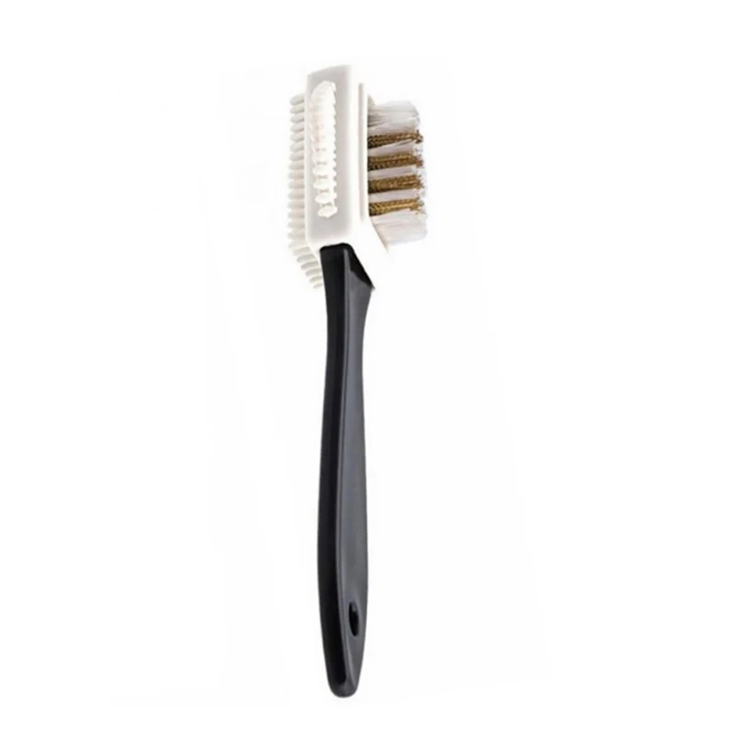 3-Side Shoe Suede Leather Nubuck Shoes Cleaning Brush Cleaner Boot Stain Dust