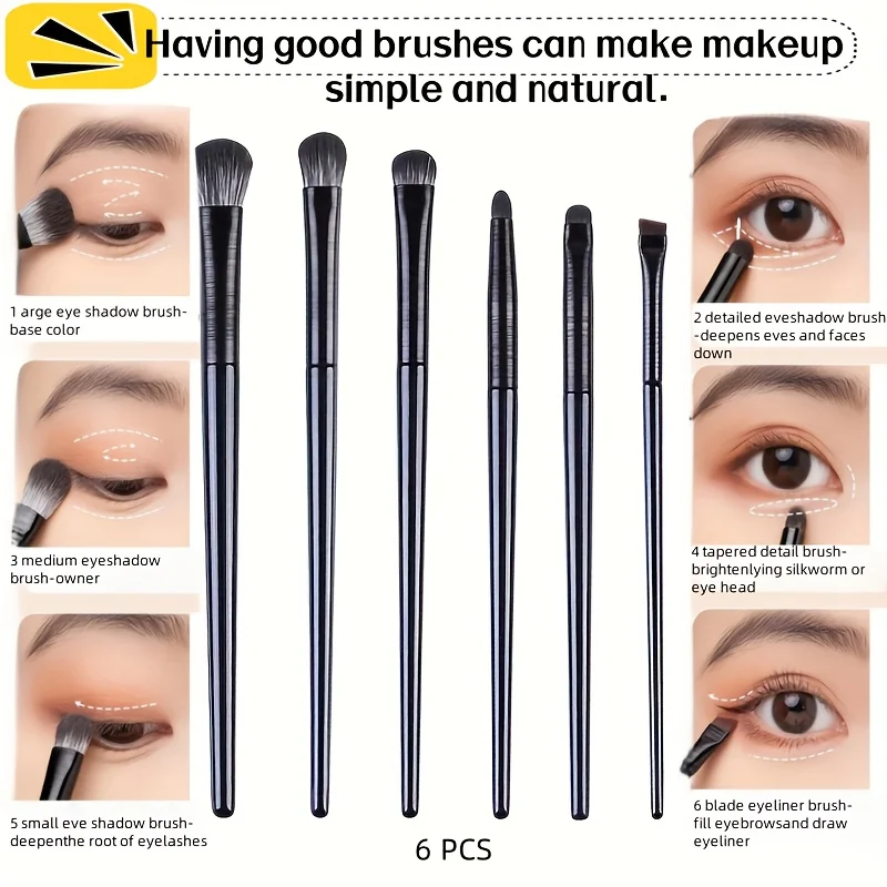 Vegan Eye Brush Set Soft Bristle