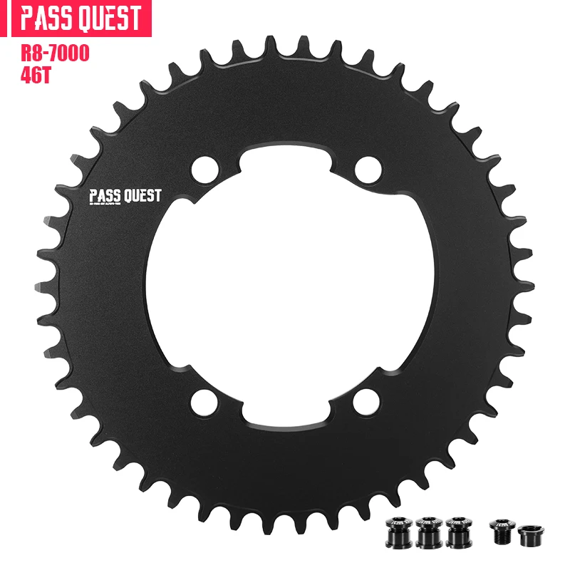 pass quest 110bcd AXS ナローワイドチェーンリング 48t PASS QUEST 2X 110BCD (5-bolt HOLLOW) AXS Sprocket Round Road
