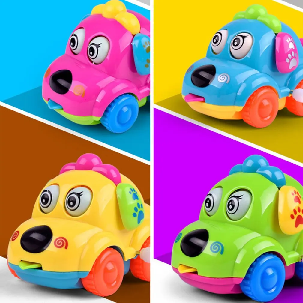 

Random 1Pcs Kawaii Lovely Cartoon Animal Dog Toys Running Car Clockwork Toys Classic Toy Newborn Baby Educational Toys