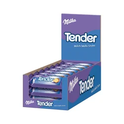 Caja de 21 unidades de 37g Milka Tender Single Leche Raíz Inicio Chocolatinas 33219