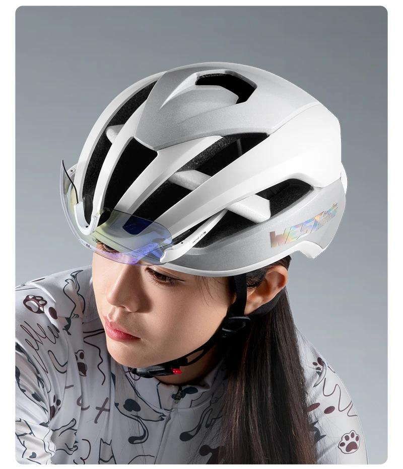 WEST RADFAHREN Fahrradhelm Breakwind Luftbelüftung Ultraleichter Fahrradhelm Sicherheitsschutz Männer Frauen MTB Rennrad Helm – Detail 21