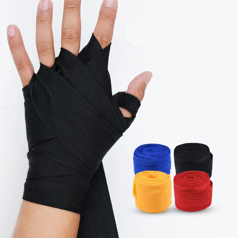 

Cotton Boxing Bandage Wrist Wraps Combat Protect Boxing Sport Kickboxing Muay Thai Handbands Training Competition Gloves