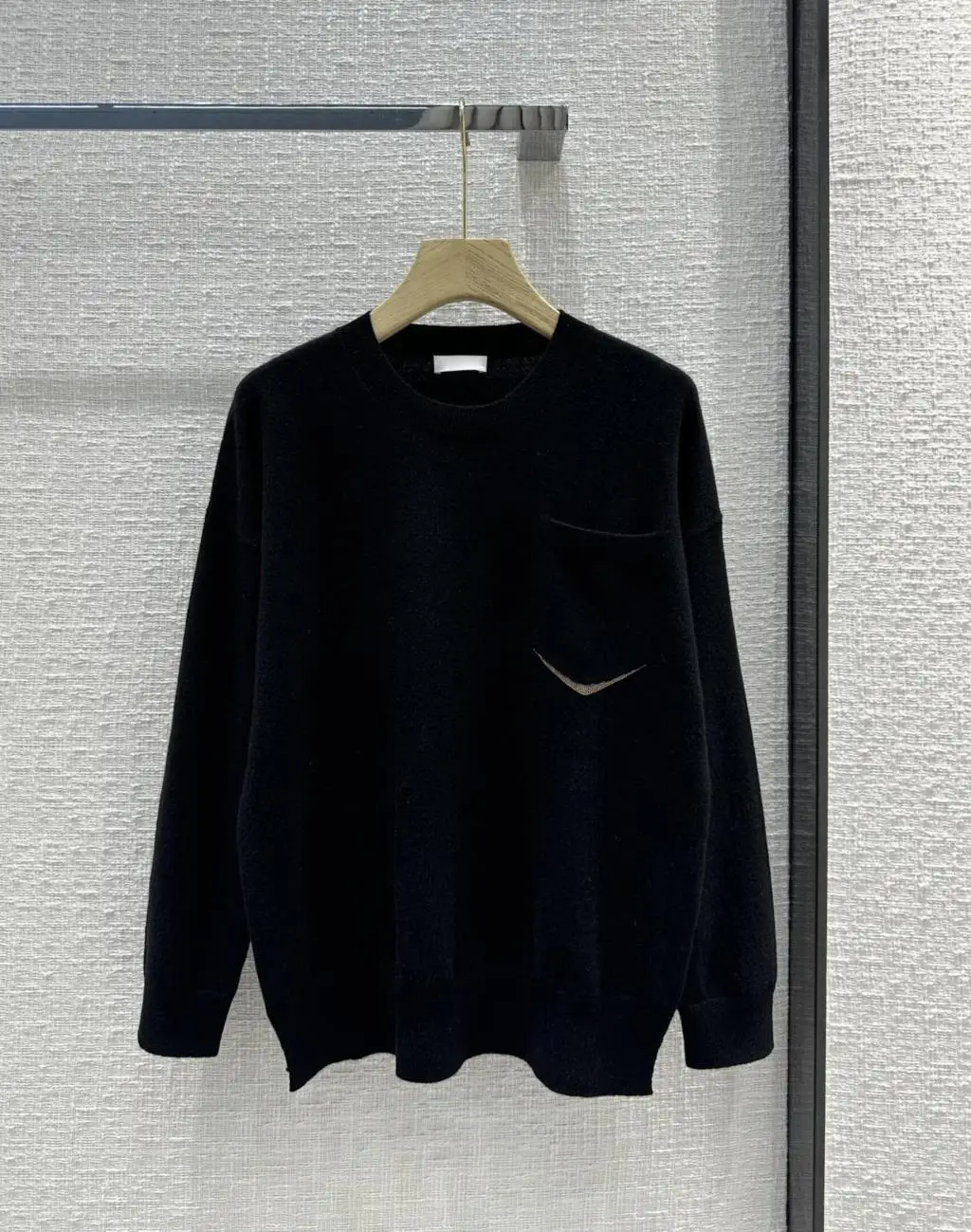 

2023 Women's Clothing stitching classic cashmere sweater Autumn Winter New 10/10
