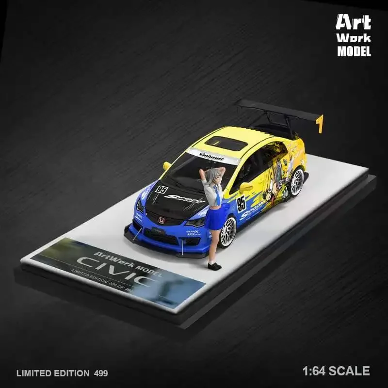 

Экспресс-время, микро x, произведение искусства 1:64 Civic FD2, гусеничная серия, ограниченное количество, литые модели автомобилей, коллекция миниатюрных моделей 499