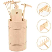 Zen Tool Set Sand Tools Garden Accessories Rake Miniature for Sandbox Decoration 1