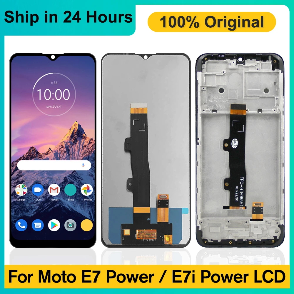 

6.51" Original For Motorola Moto E7 Power PAMH0001IN LCD Display, For E7i Power XT2097-13 LCD Touch Screen Digitizer Assembly
