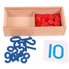 Kids Wooden Montessori Cognitive Cards Number Counting Math Game Educational Toys For Kids Early Childhood Preschool Training 4