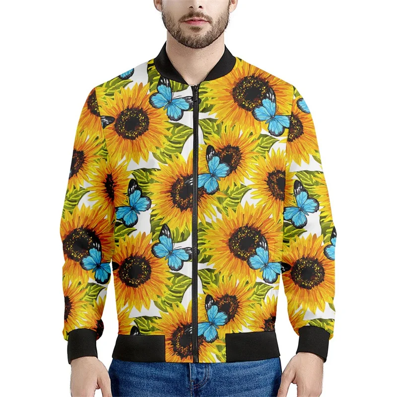 thumbnail image 1 of Chaquetas con estampado 3D de mariposas e insectos de colores para hombre, ropa holgada, sudadera informal, chaqueta bomber con cremallera, ropa de calle, abrigo, 1 of 4