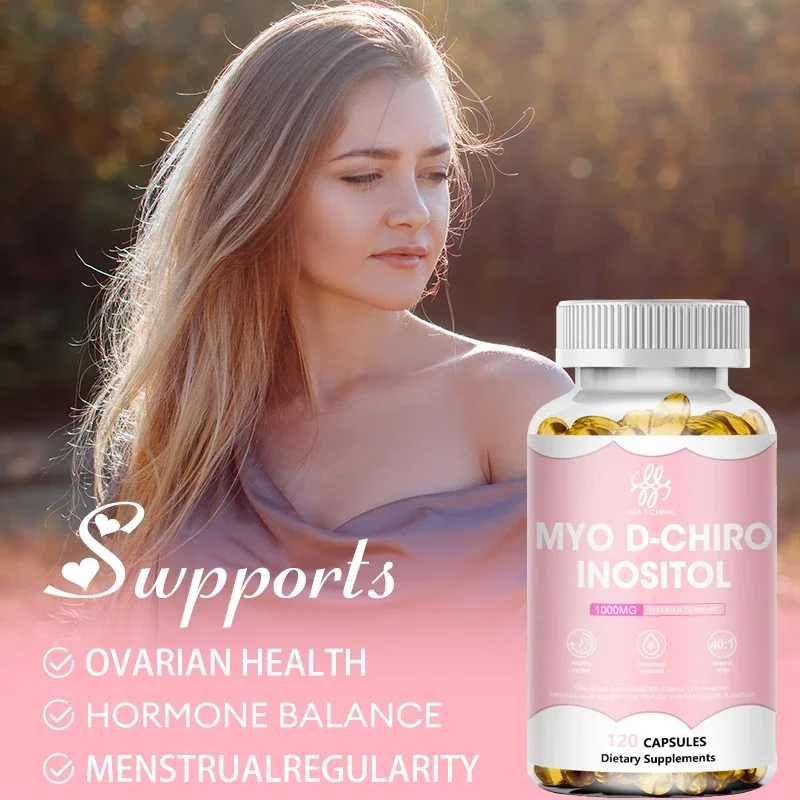 All-Natural PCOS Supplement-Myo-Inositol & D-Chiro Inositol 40:1 Blend -Hormone Balance & Healthy Ovarian Support for Women