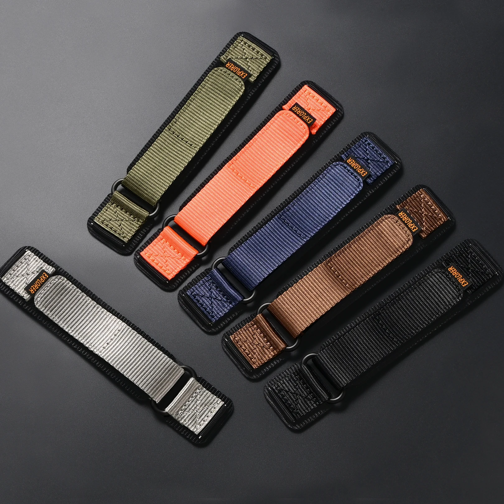 Premium Nylon Outdoor Sport Watch Strap - Hook & Loop Quick Release Band