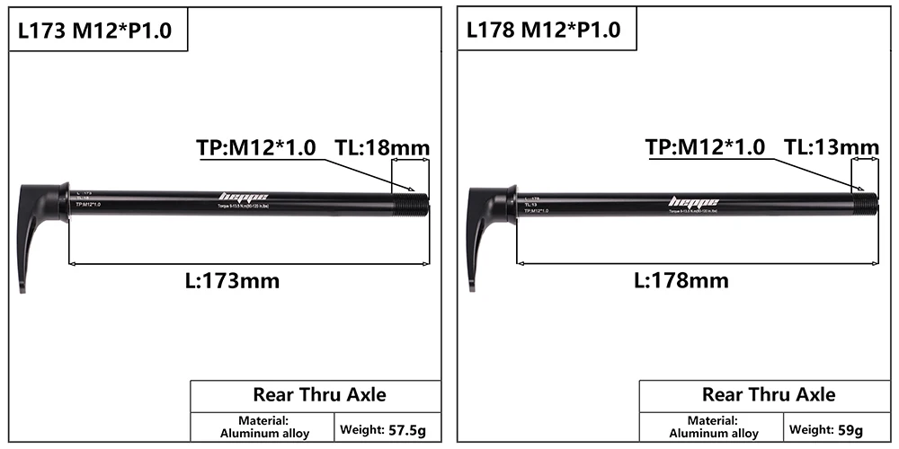 HEPPE Fahrrad Vorne Hinten Steckachse MTB Rennrad Gabel Barrel Welle 12x100 12x110 Hinten Steckachse 12x142 12x148 Quick Release – Detail 3