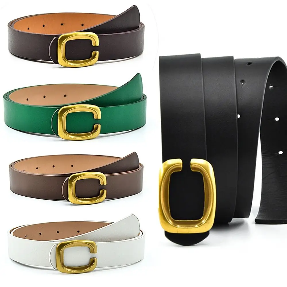 

Роскошный дизайнерский кожаный ремень, шикарный Повседневный тонкий ремень с пряжкой