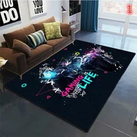 3D gaming machine handle Anime game controller children's room carpet home bath bed living restaurant floor mat rug 2