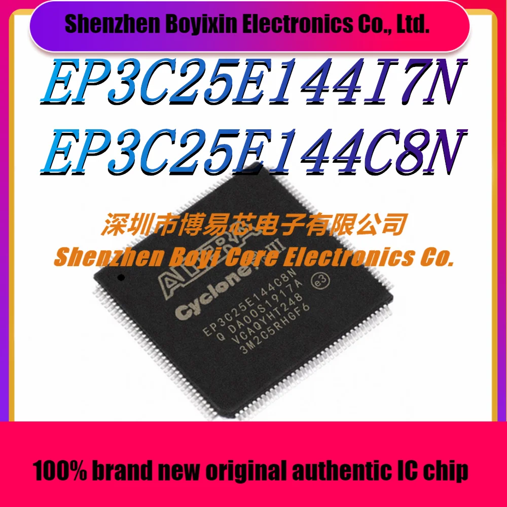 

EP3C25E144I7N EP3C25E144C8N Package: TQFP-144 Brand New Original Genuine Programmable Logic Device (CPLD/FPGA) IC Chip