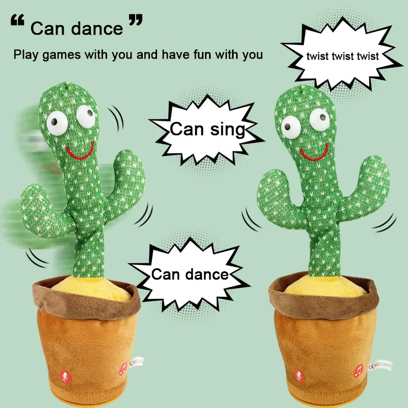 Dancing Talking Cactus Toys Singing Mimicking Recording