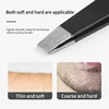 1PCS Flat Slant Tip Head Eyebrow Tweezers Portable Hair Beard Trimming Tools Stainless Steel Eyelashes Makeup Clip Accessories 3