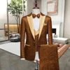 Thorndike 2023 Latest Coat Design Men Suits Tailor-Made Tuxedo 3 Pieces Blazer Wedding Party Singer Groom Costume Homme 4
