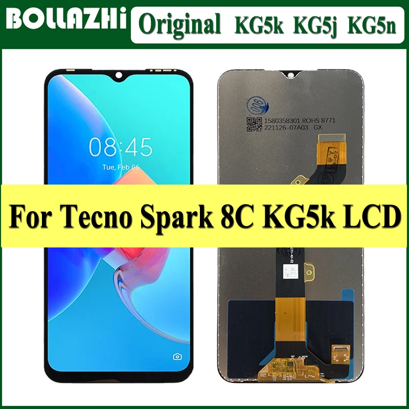 6.6'' Original Screen For Tecno Spark 8C KG5k KG5j KG5n LCD Display ...