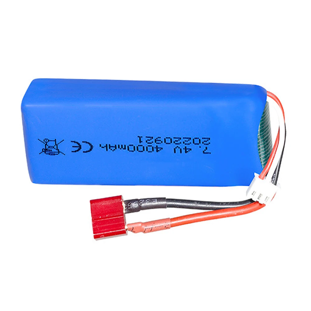 7.4V 4000mAh Lipo battery FOR Wltoys 144001 144010 124017 124019 12428 12423 7.4V Upgraded battery T PLUG for RC cars boat parts 6