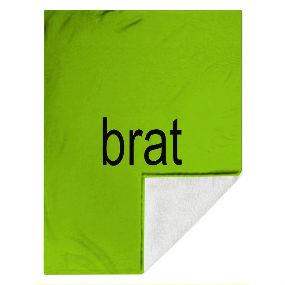 brat charli xcx Comfortable Flanne Blanket Fluffy Soft Bedroom Decor Sofa Blankets Comforter Home and Decoration 5