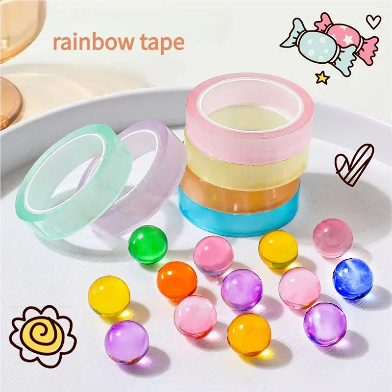 컬러 크리스탈 볼 테이프 DIY 접착 롤링 테이프, 재미있는 공예 장 창의적 프로젝트용