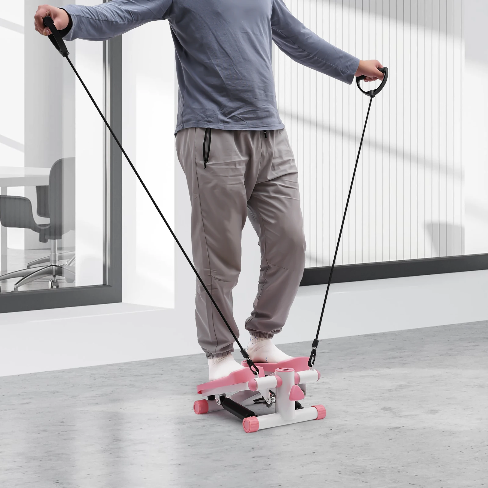Portable Fitness Stepper, Fitness Mini Stepper for Home Office Workout Gym, Exercise Stepping Machine 2