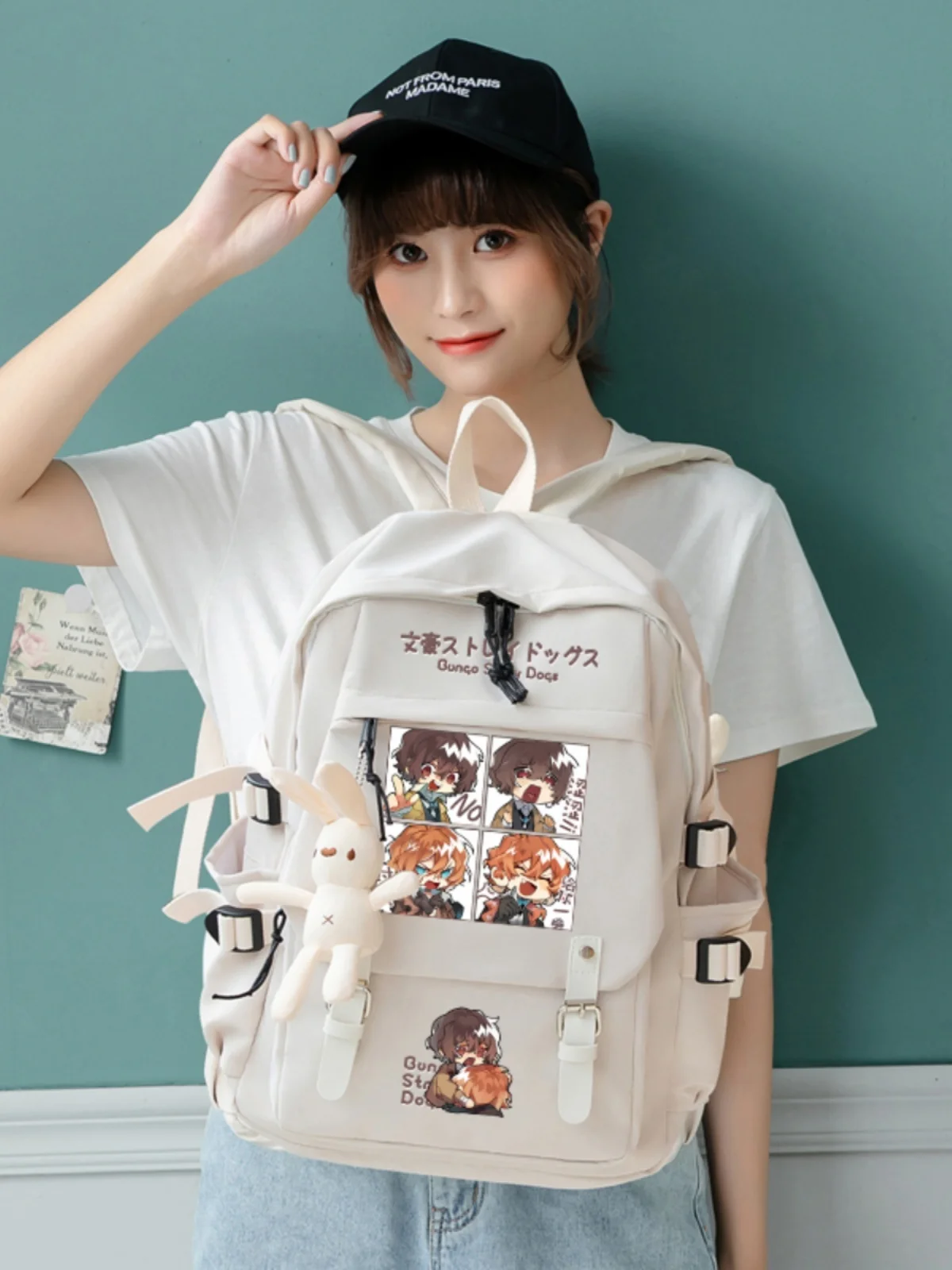 

Anime Bungo Stray Dogs Backpack School Book Bag Student Mochila Cosplay Girls Boys Teenagers Shoulder Travel Bags