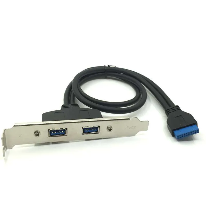 

Материнская плата 20Pin к двойному USB 3,0 гнездовой кабель экранированный с винтовым панельным креплением 0,5 м