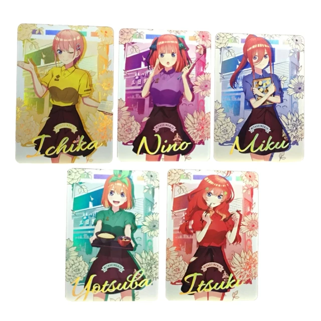 Flash Card Anime Classics Game Collection, Os Quíntuplos Quintessential,  Nakano Miku, Itsuki, Personagens de Animação, 5 Unidades por Conjunto -  AliExpress