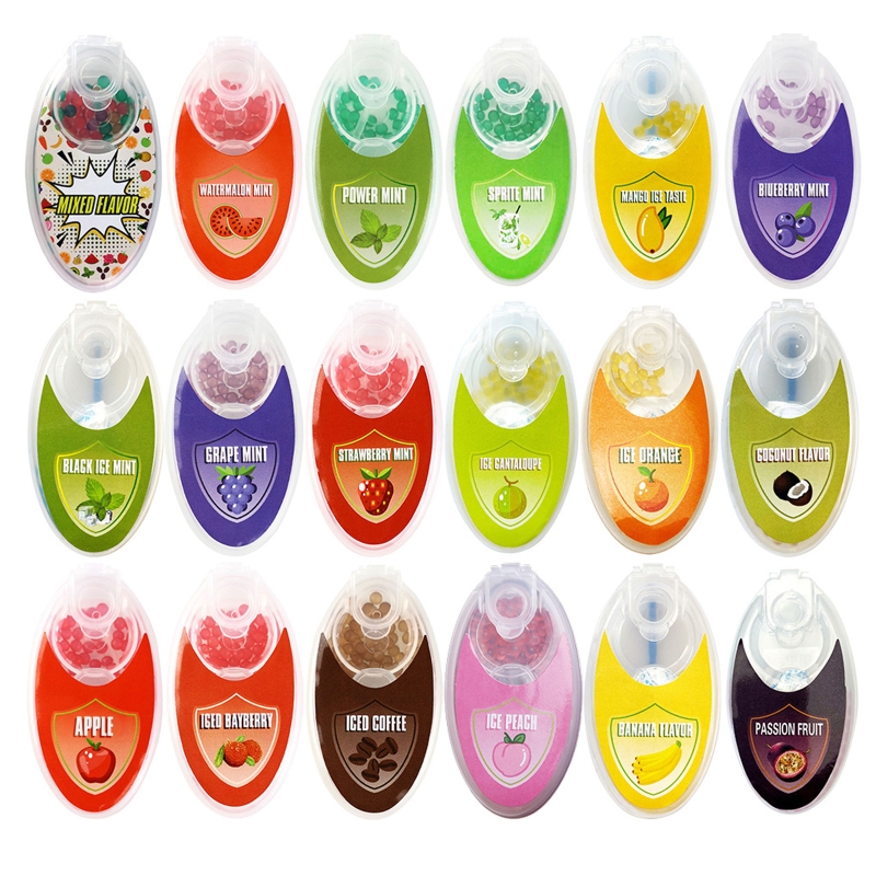 200 Pieces Fruit Menthol  Mint Beads   Plastic  Filter Holder Brush  for Smoking Tips