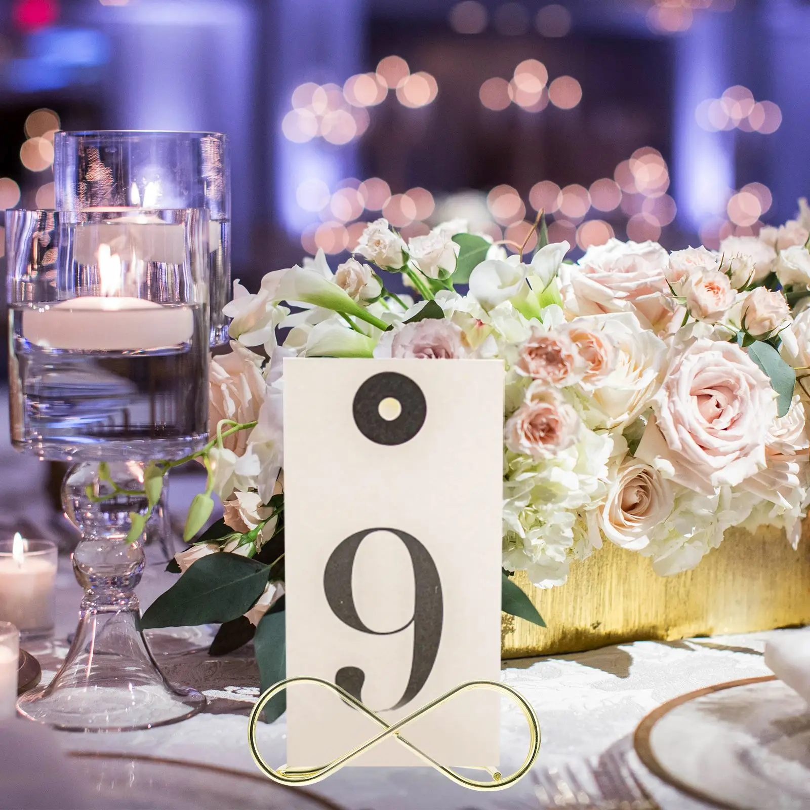 20Pcs Metal Place Card Holders Photo Clip Stands Wedding Table Number Name Sign Stand for Wedding Birthday Party Home Decoration