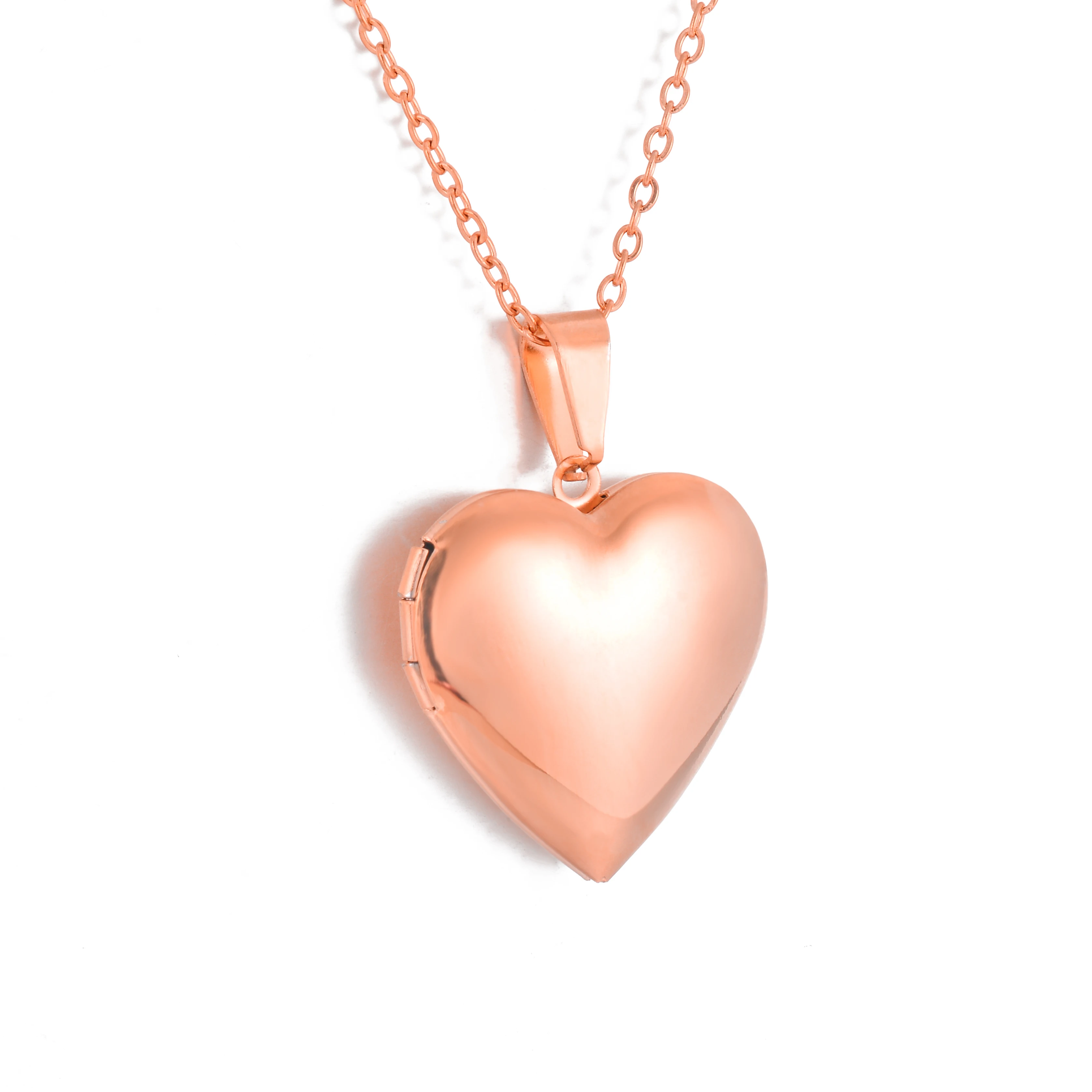 Collana Con Medaglione A Cuore Apribile In Rame | Con Catena, Per Foto, Regalo Per Lei, Colori Argento E Oro - 2
