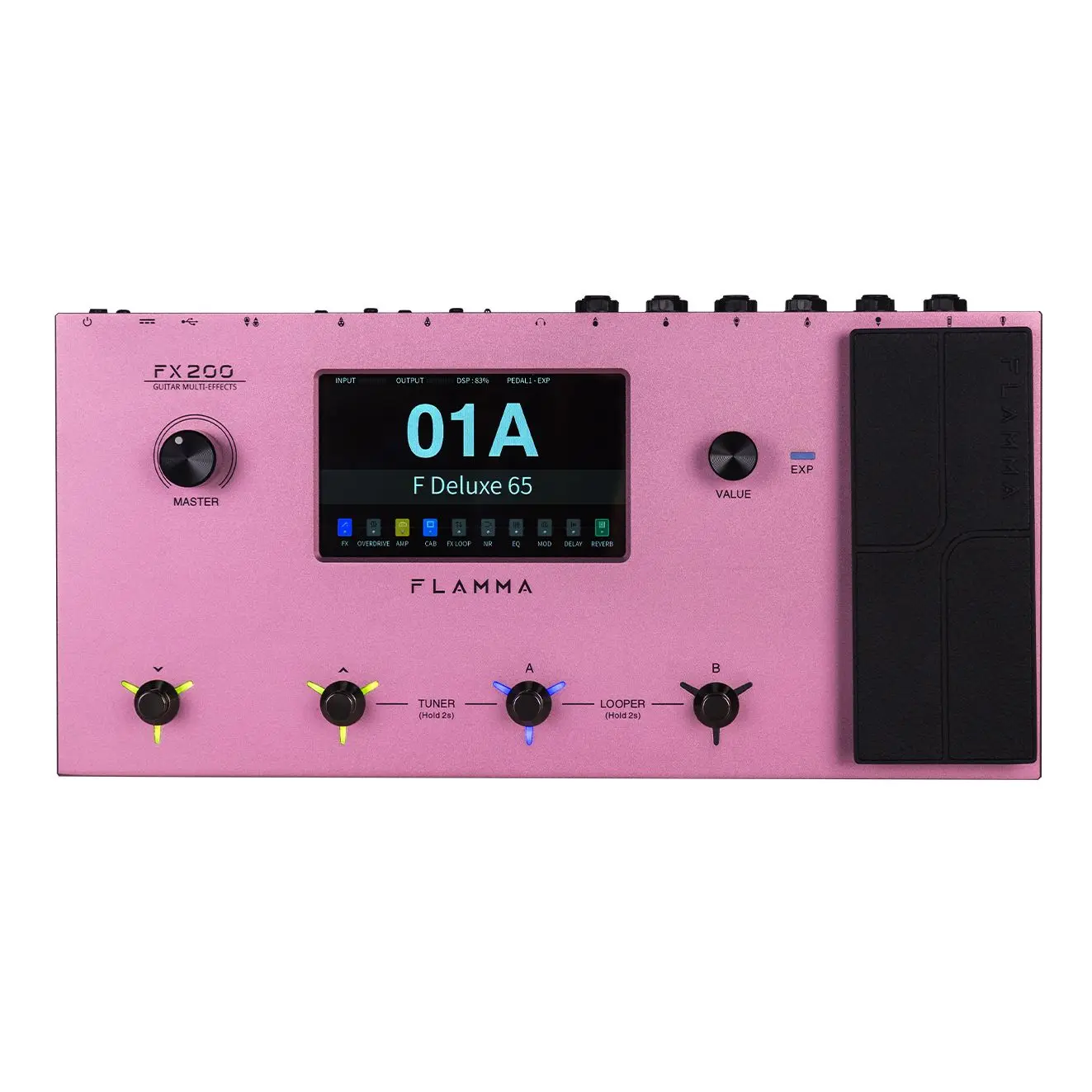 FLAMMA FX200 Multi Effects Pedal Guitar Amp LCD Touch Screen 160  